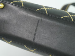 Chanel Surpique Tote Quilted Leather