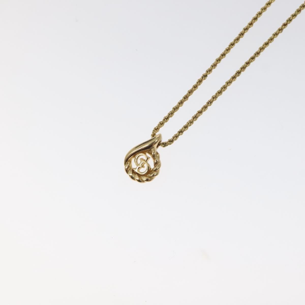 Christian Dior CD Pendant Necklace Gold-plated