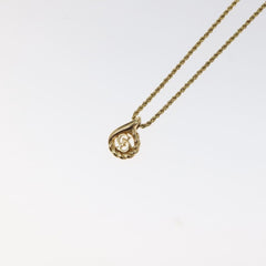 Christian Dior CD Pendant Necklace Gold-plated
