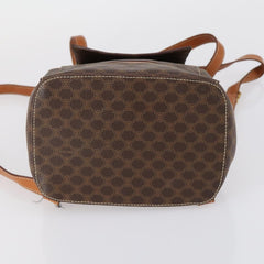Celine Vintage Macadam Backpack Canvas and Leather