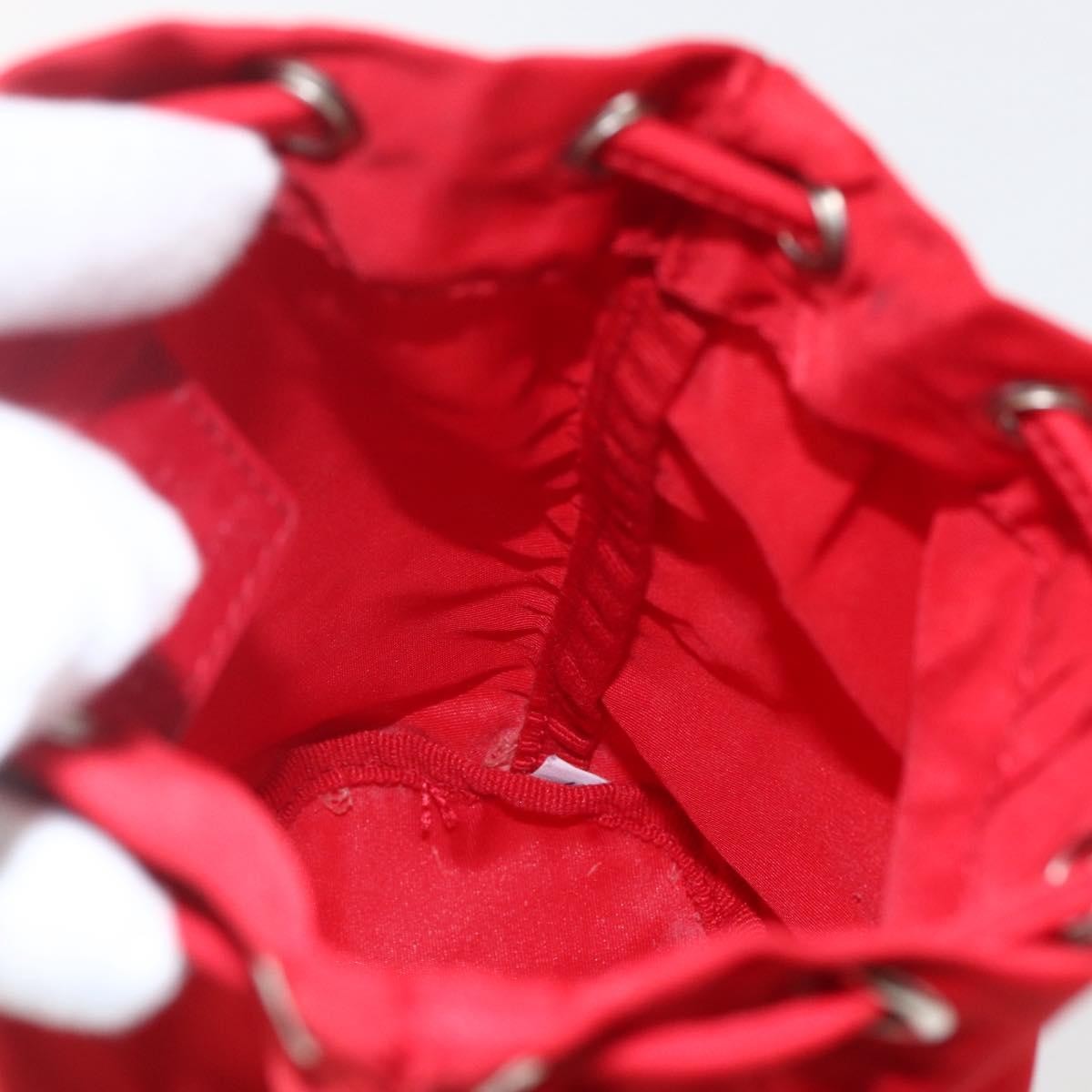 Prada Drawstring Wristlet Bucket Bag Tessuto