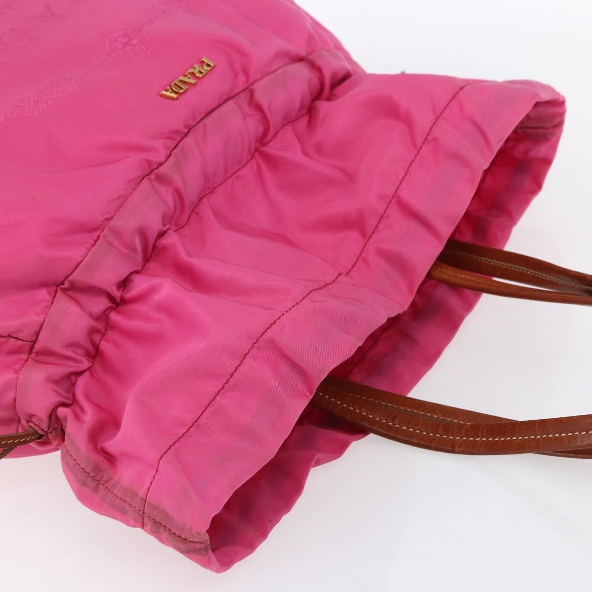 Prada Logo Drawstring Tote Tessuto