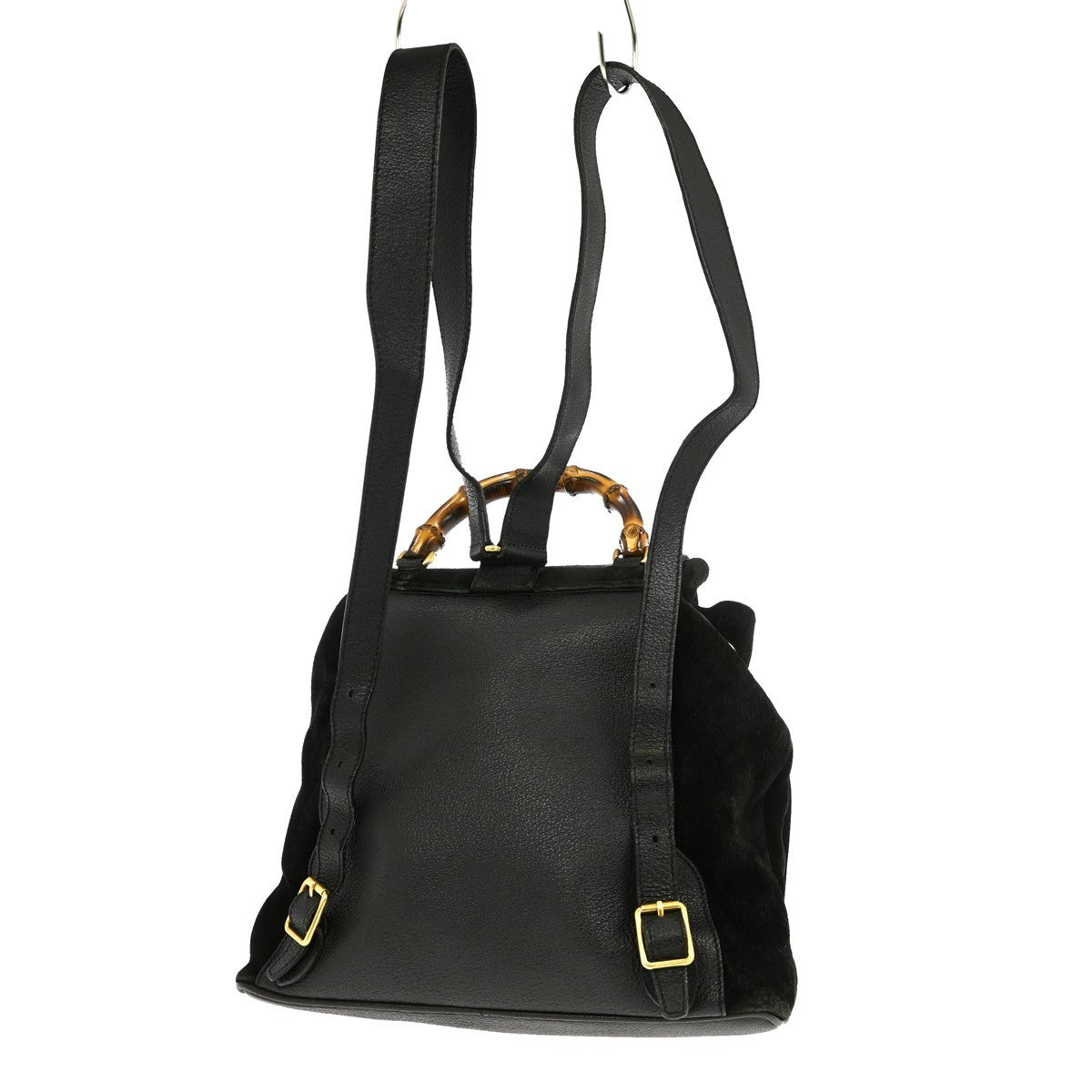 Gucci Vintage Bamboo Backpack Suede