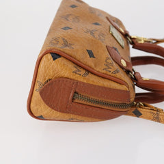 MCM Visetos Handbag Canvas and Leather