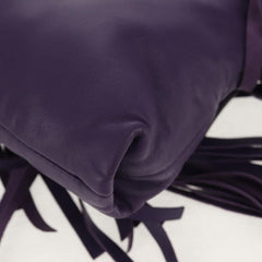 Prada Double Turn Lock Flap Bag Leather with Fringe