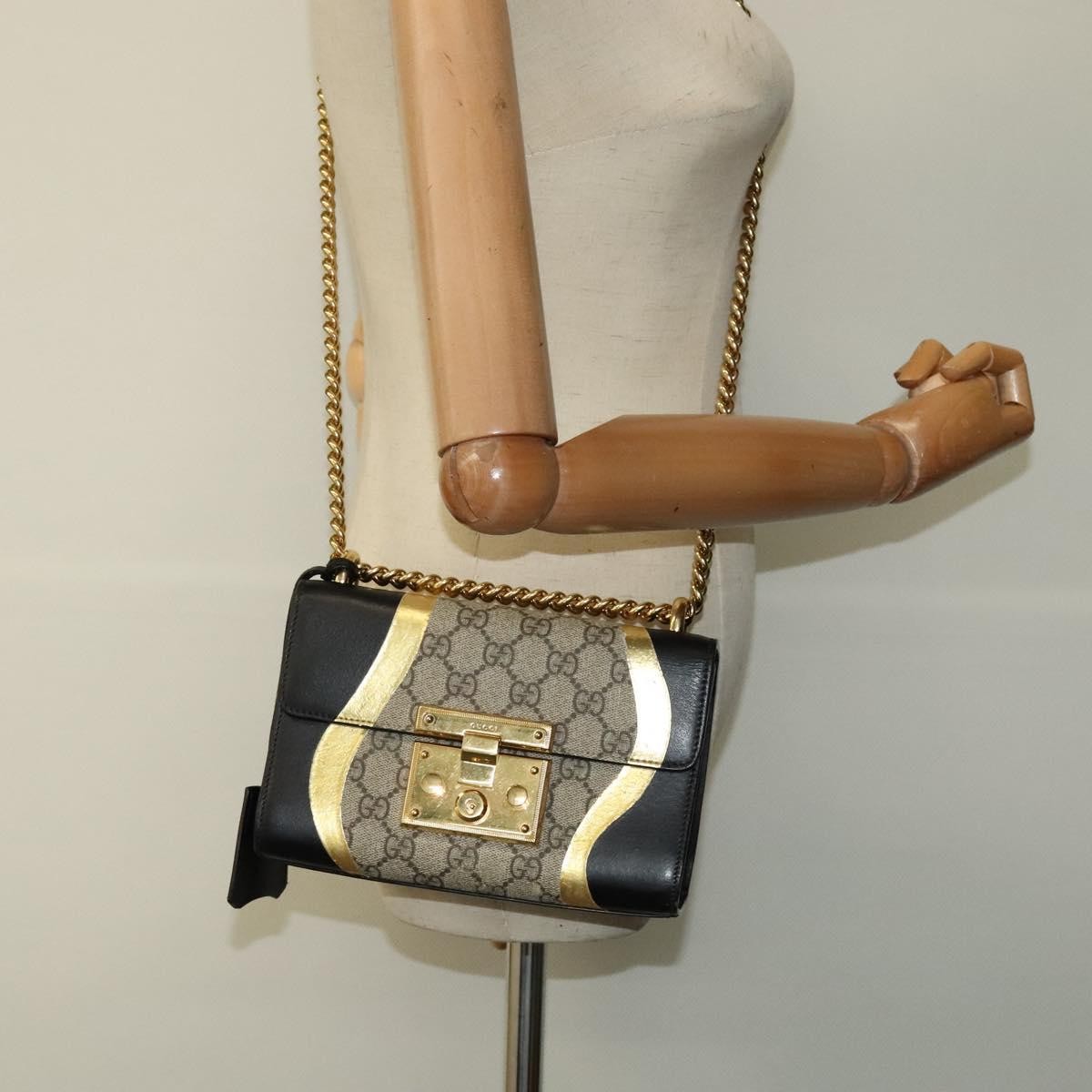Gucci Padlock Shoulder Bag GG Coated Canvas and Leather