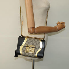 Gucci Padlock Shoulder Bag GG Coated Canvas and Leather