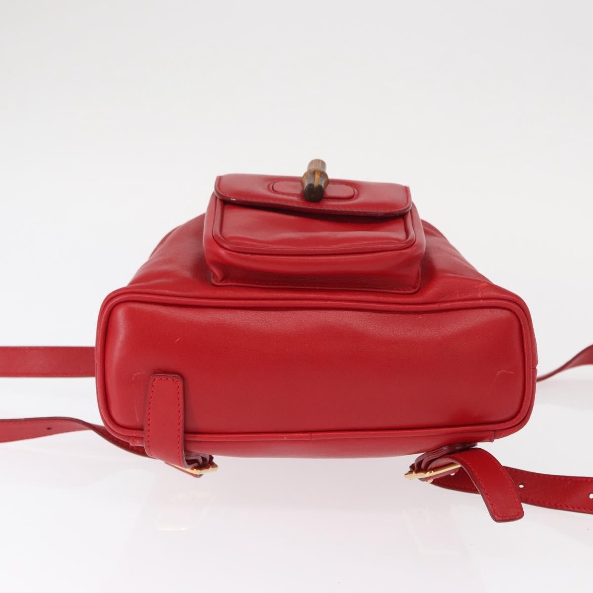 Gucci Vintage Bamboo Backpack Leather