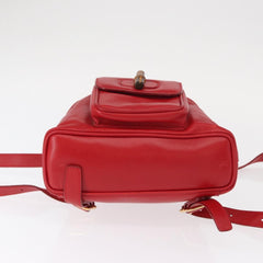 Gucci Vintage Bamboo Backpack Leather