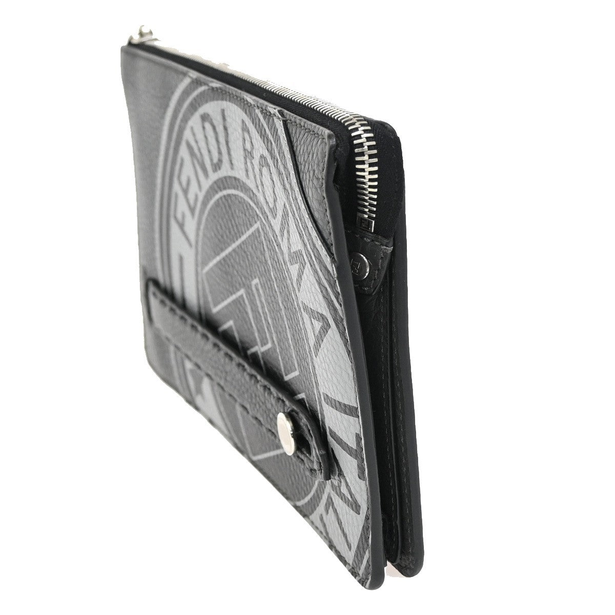 Fendi logo zip pouch FF Printed Leathear