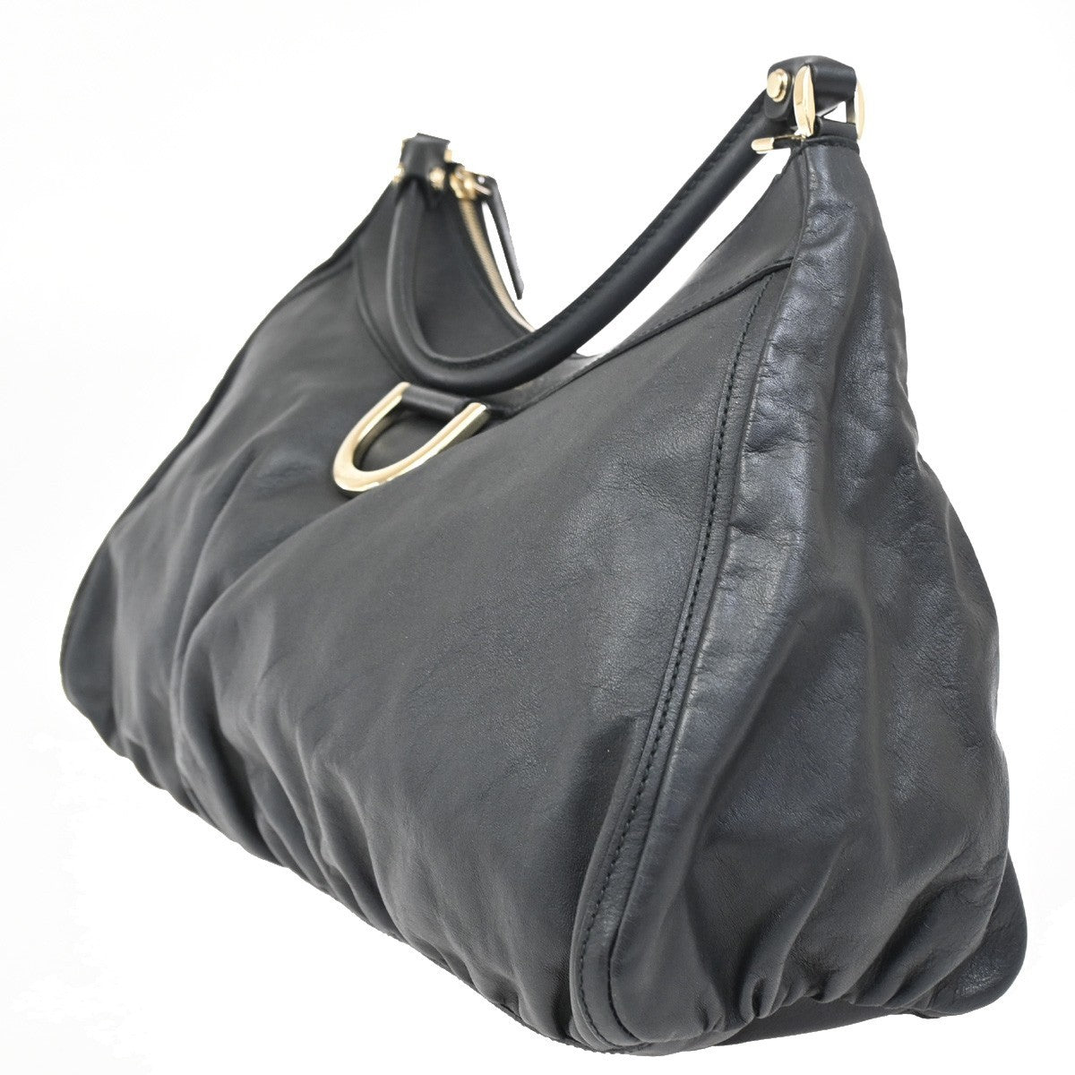 Gucci D Ring Hobo Leather