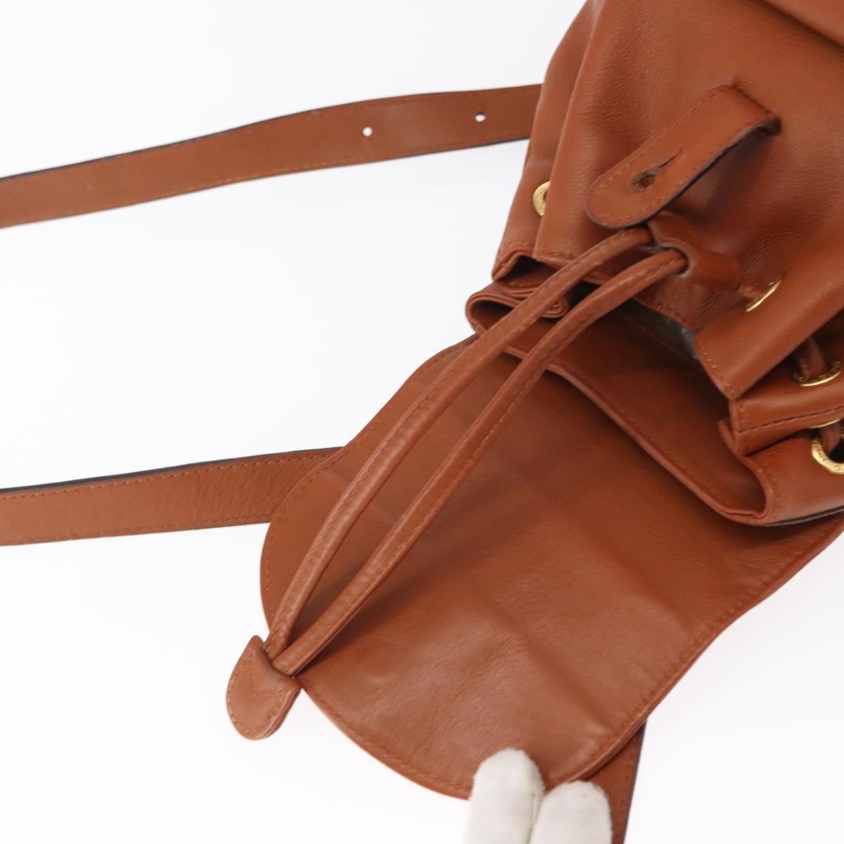 Gucci Vintage Bamboo Backpack Leather