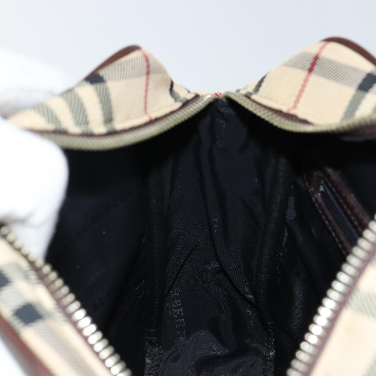 Burberry Zip Messenger Bag Nova check Canvas and Leather