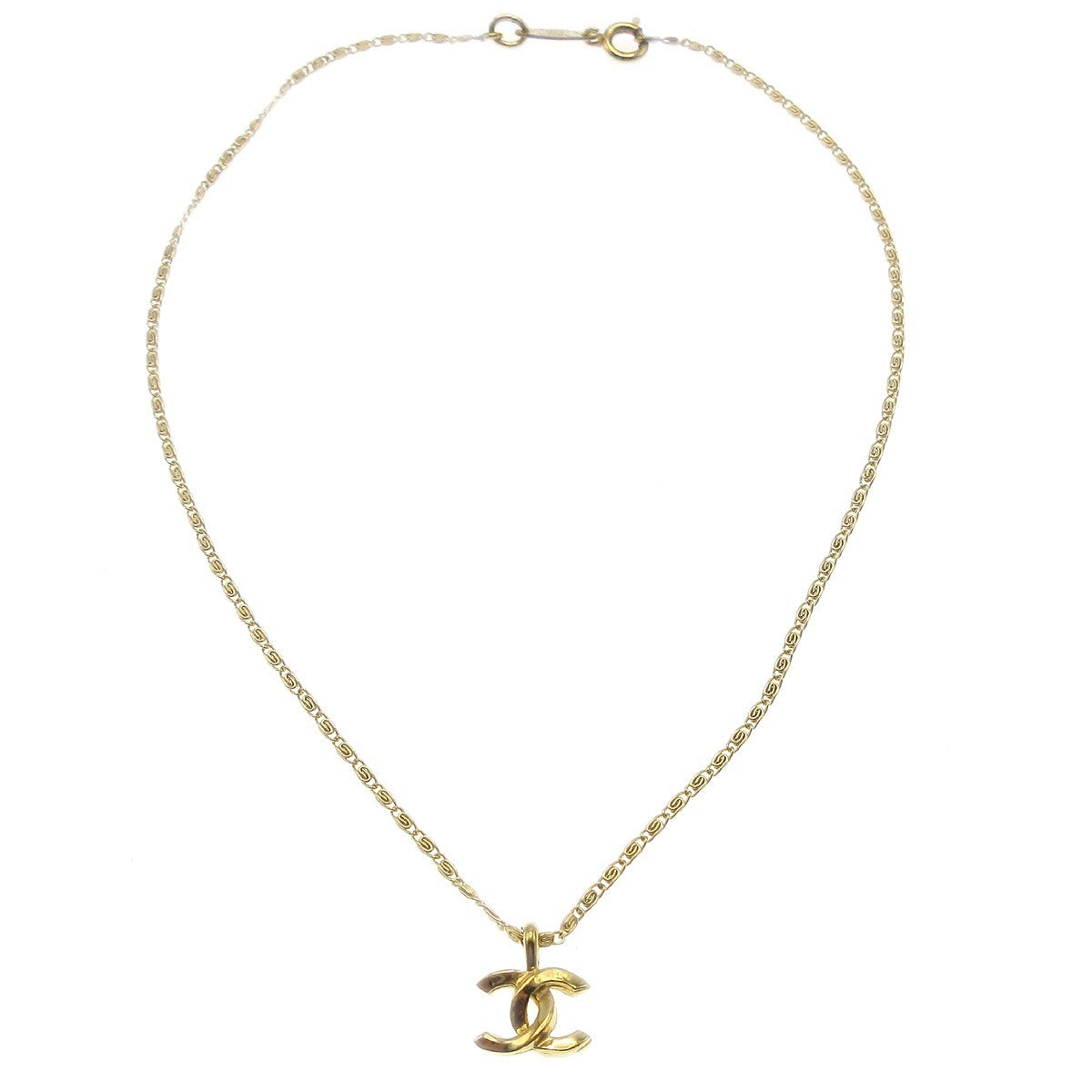 Chanel CC Pendant Necklace Metal