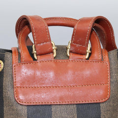 Fendi Pequin Front Pocket Backpack Coated Canvas