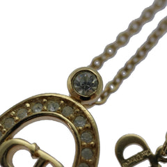 Christian Dior CD Pendant Necklace Gold-plated