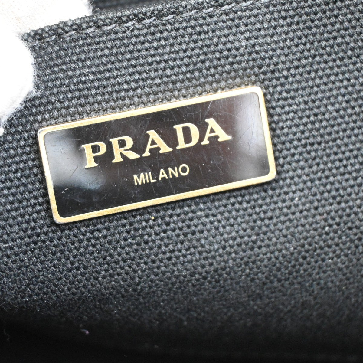 Prada Canapa Open Tote Canvas