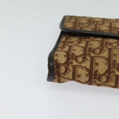 Christian Dior Vintage Trotter Flap Shoulder Bag Canvas
