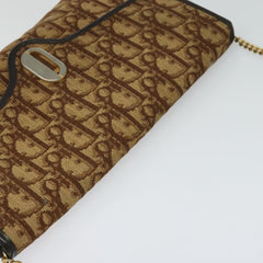 Christian Dior Vintage Trotter Flap Shoulder Bag Canvas