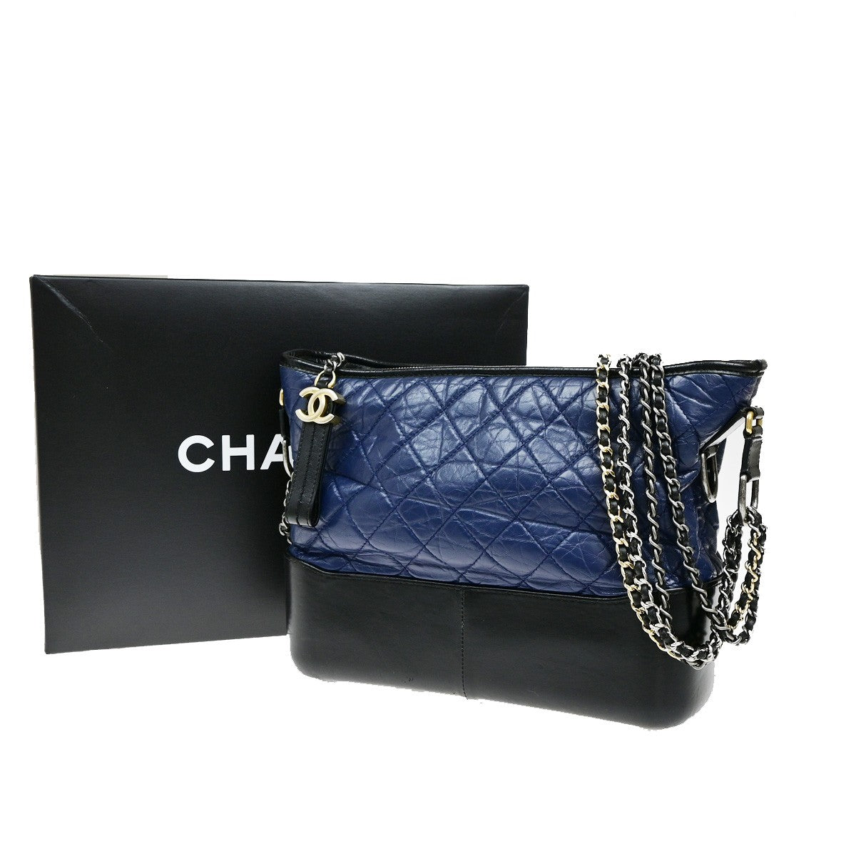 Chanel Gabrielle Hobo Quilted Goatskin and Patent