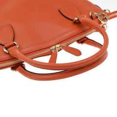 Gucci GG Charm Convertible Dome Satchel Leather