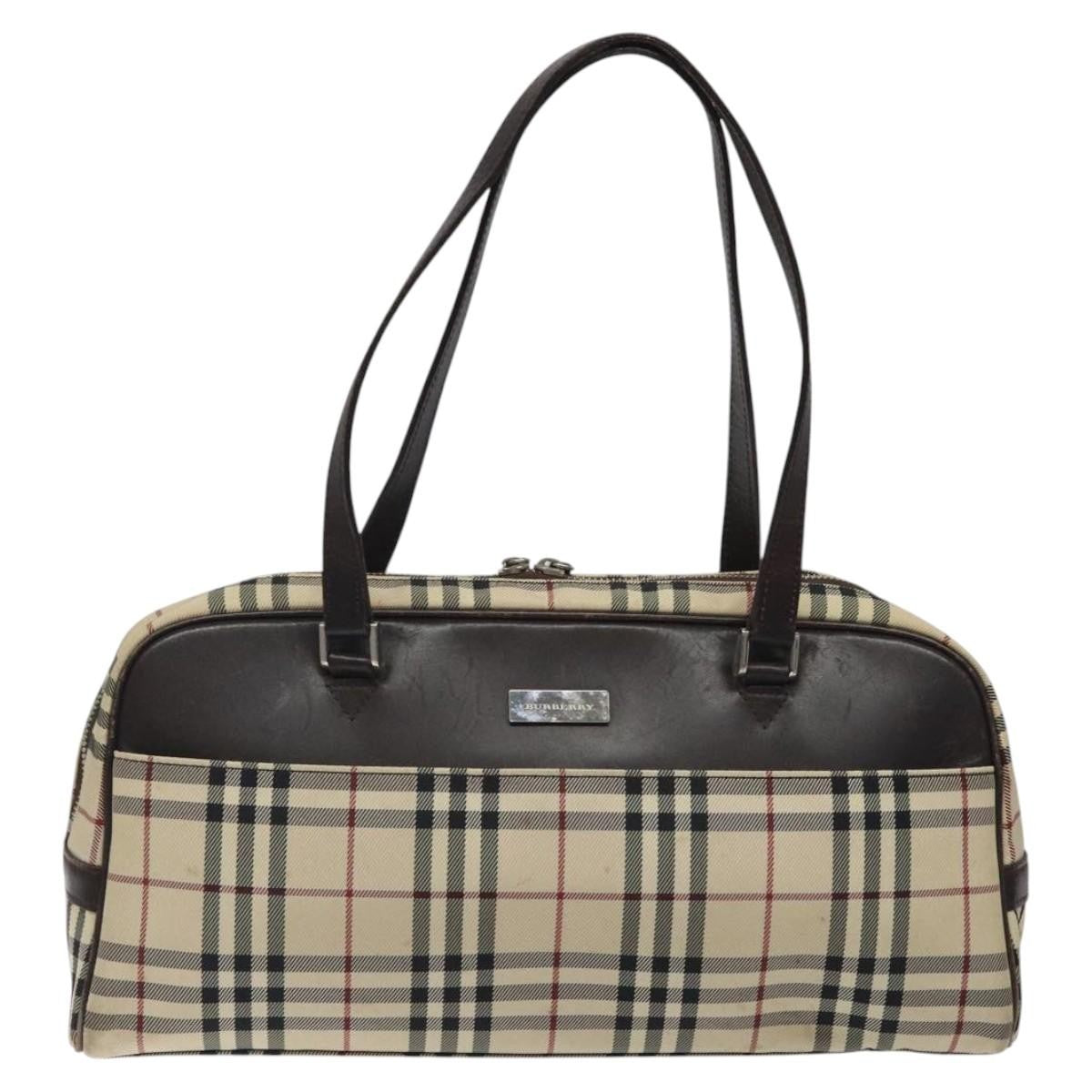 Burberry Nova Check Bowling Bag Canvas