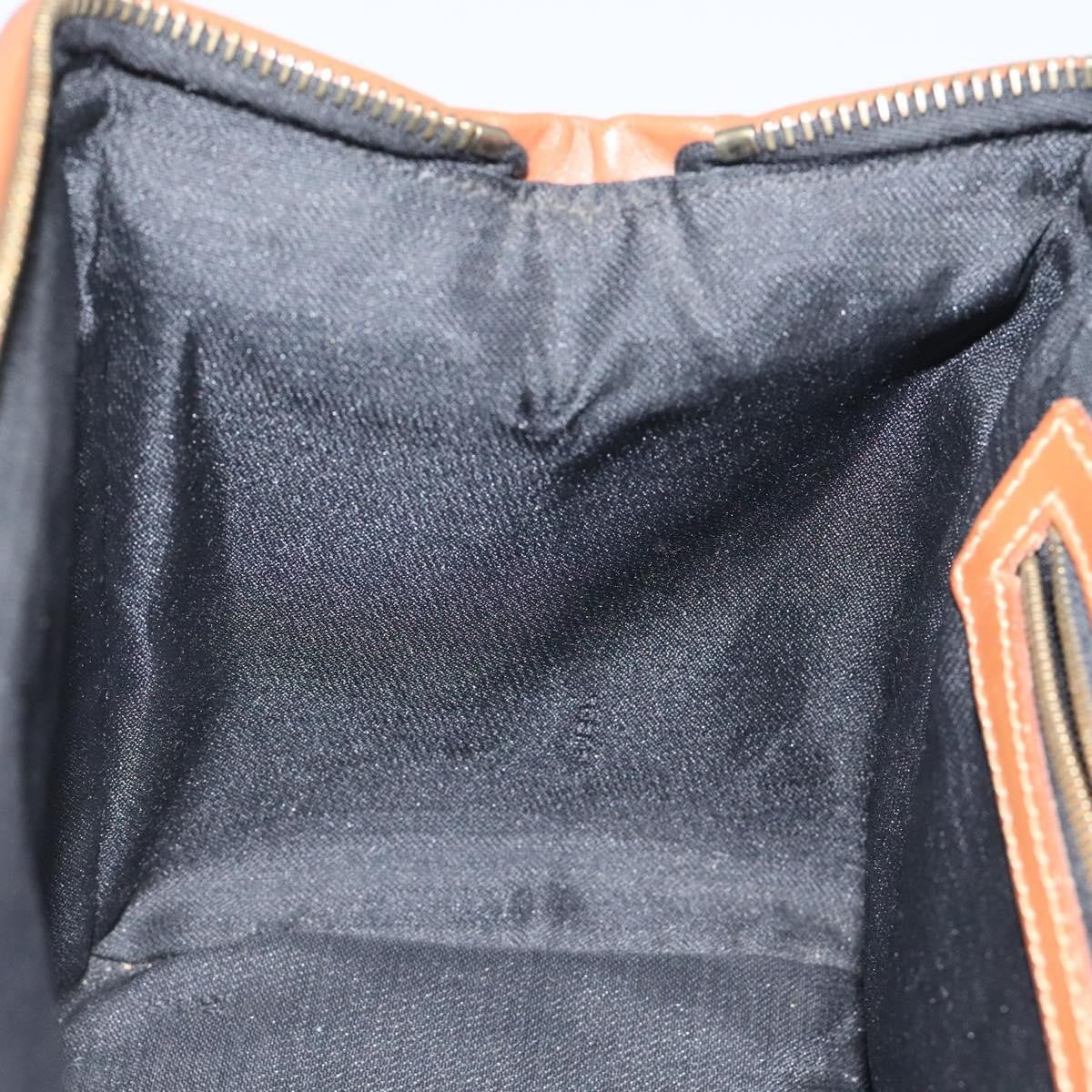 Fendi Vintage Pequin Boston Bag Coated Canvas