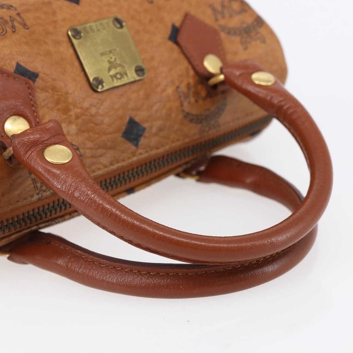 MCM Visetos Handbag Canvas and Leather