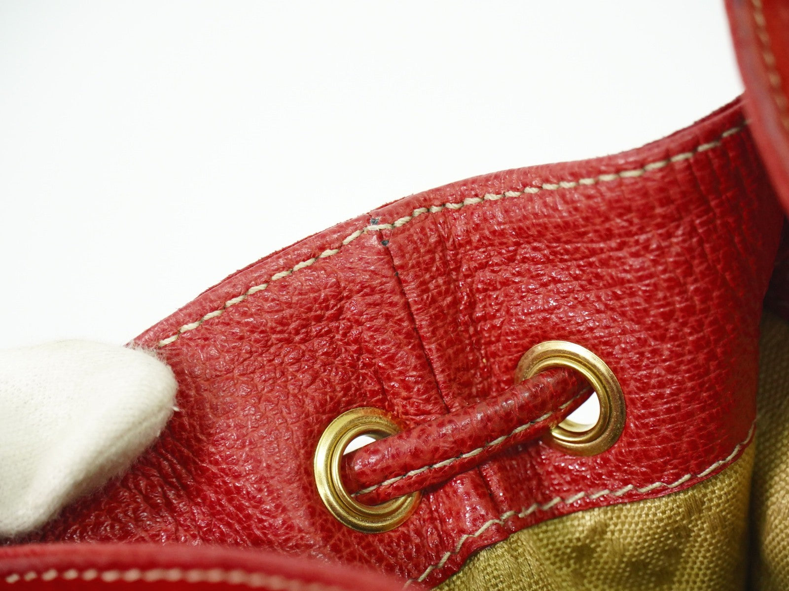 Gucci Vintage Bamboo Backpack Suede