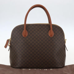 Celine Vintage Macadam Handbag Canvas and Leather