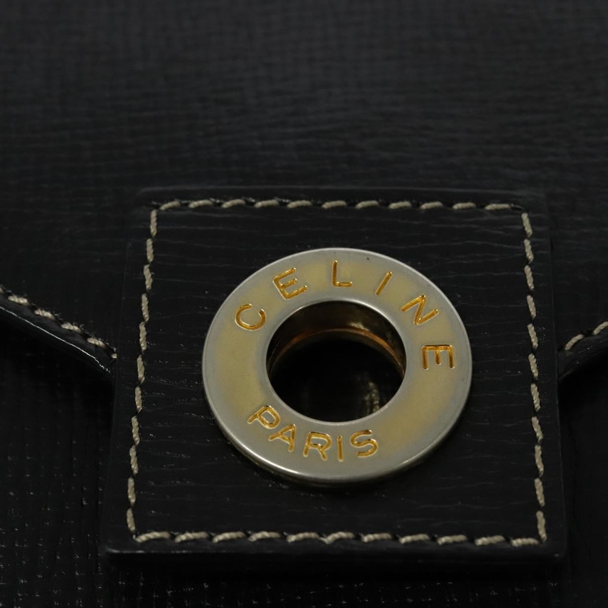 Celine Vintage Circle Logo Crossbody Bag Leather