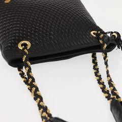 Bally Vintage Chain Shoulder Bag Quilted Leather