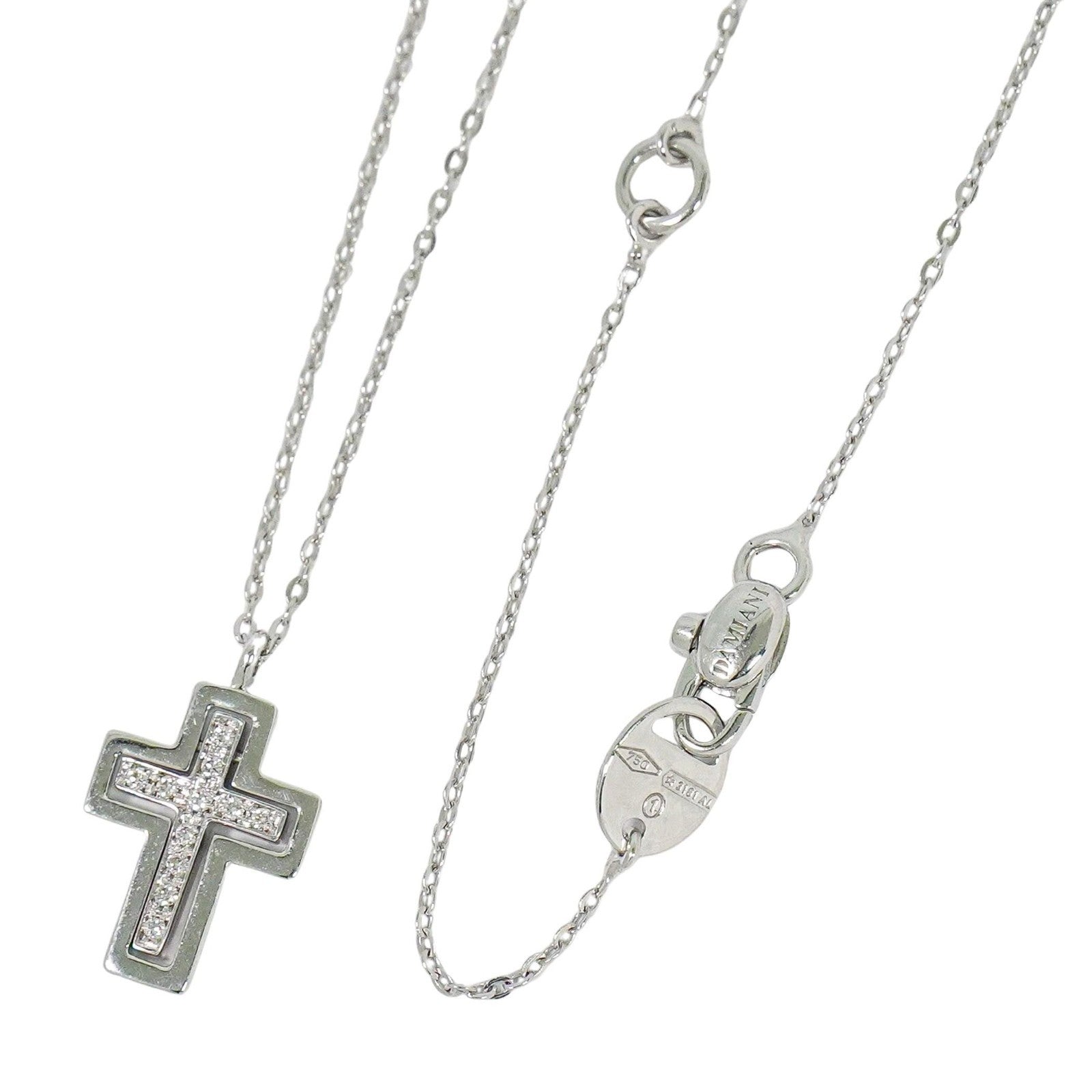 Damiani Belle Epoque Pendant Necklace 18K White Gold and Diamonds