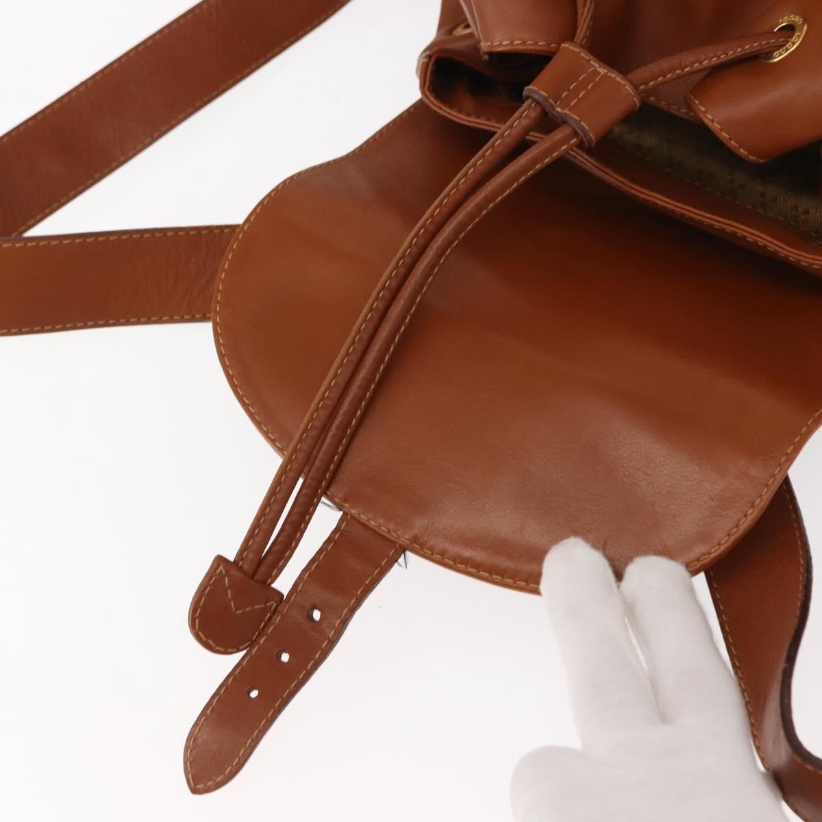 Gucci Vintage Bamboo Backpack Leather