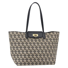 Salvatore Ferragamo Gancini Travel Tote Gancini Jacquard