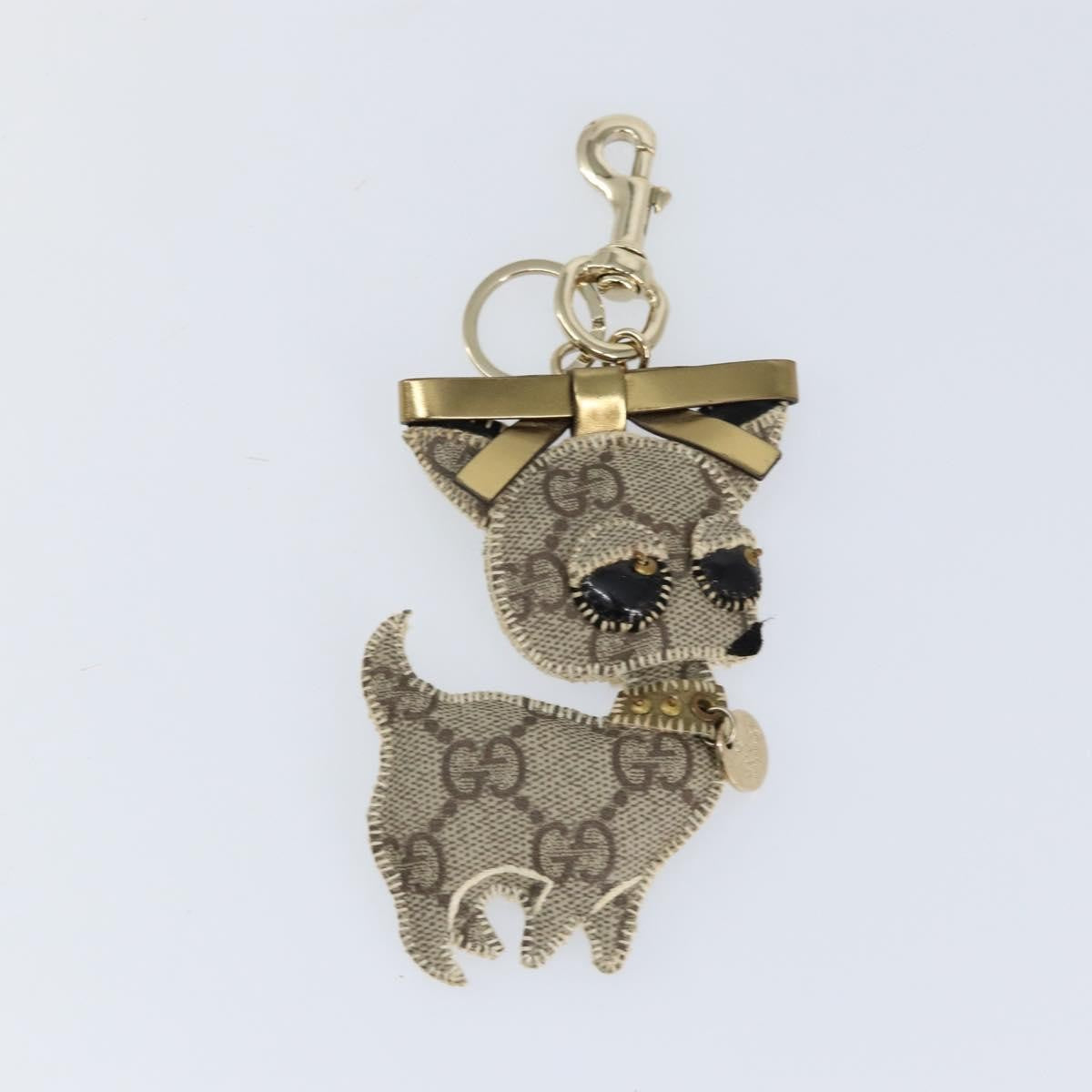 Gucci Dog Keychain GG Coated Canvas