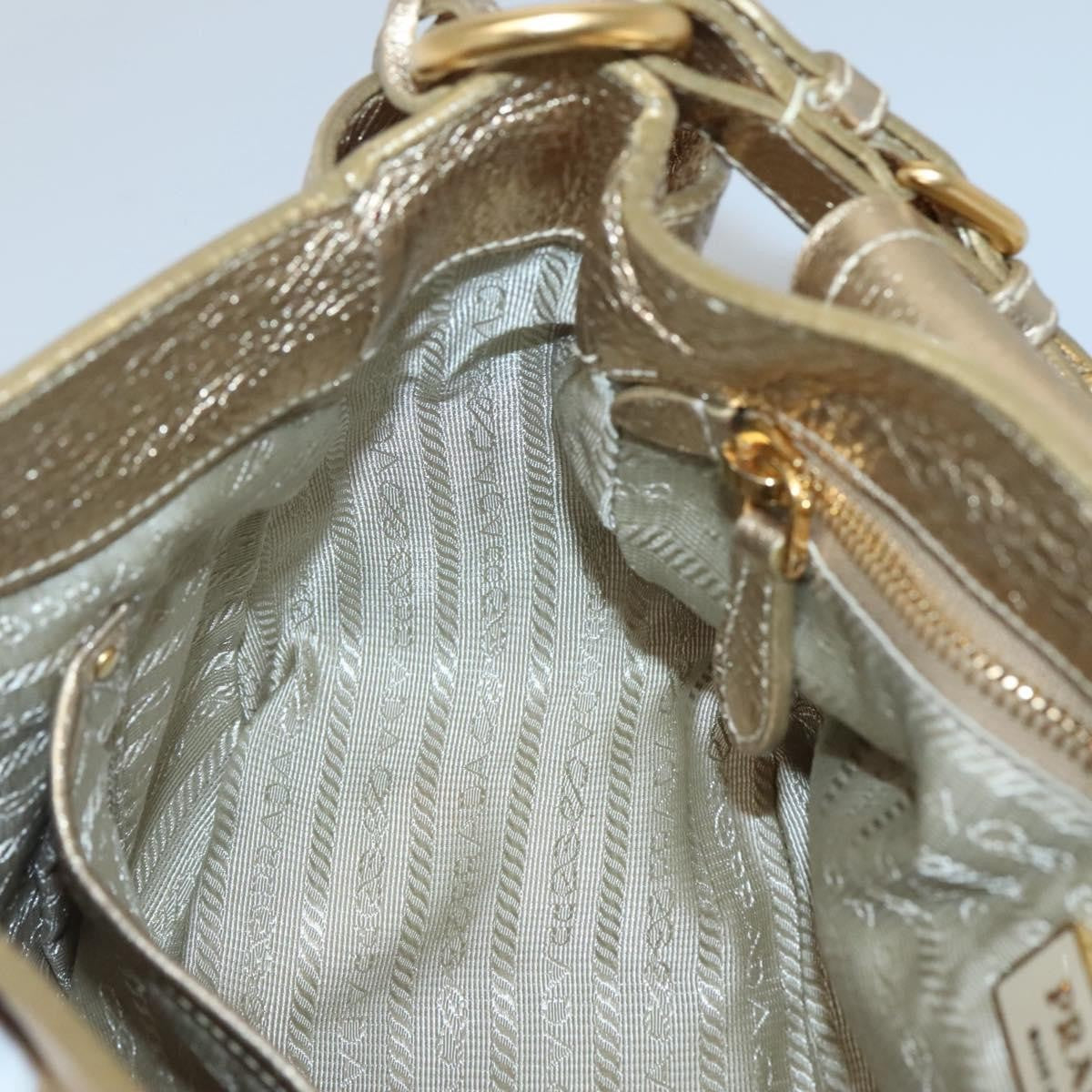 Prada Antic Pushlock Shoulder Bag Leather