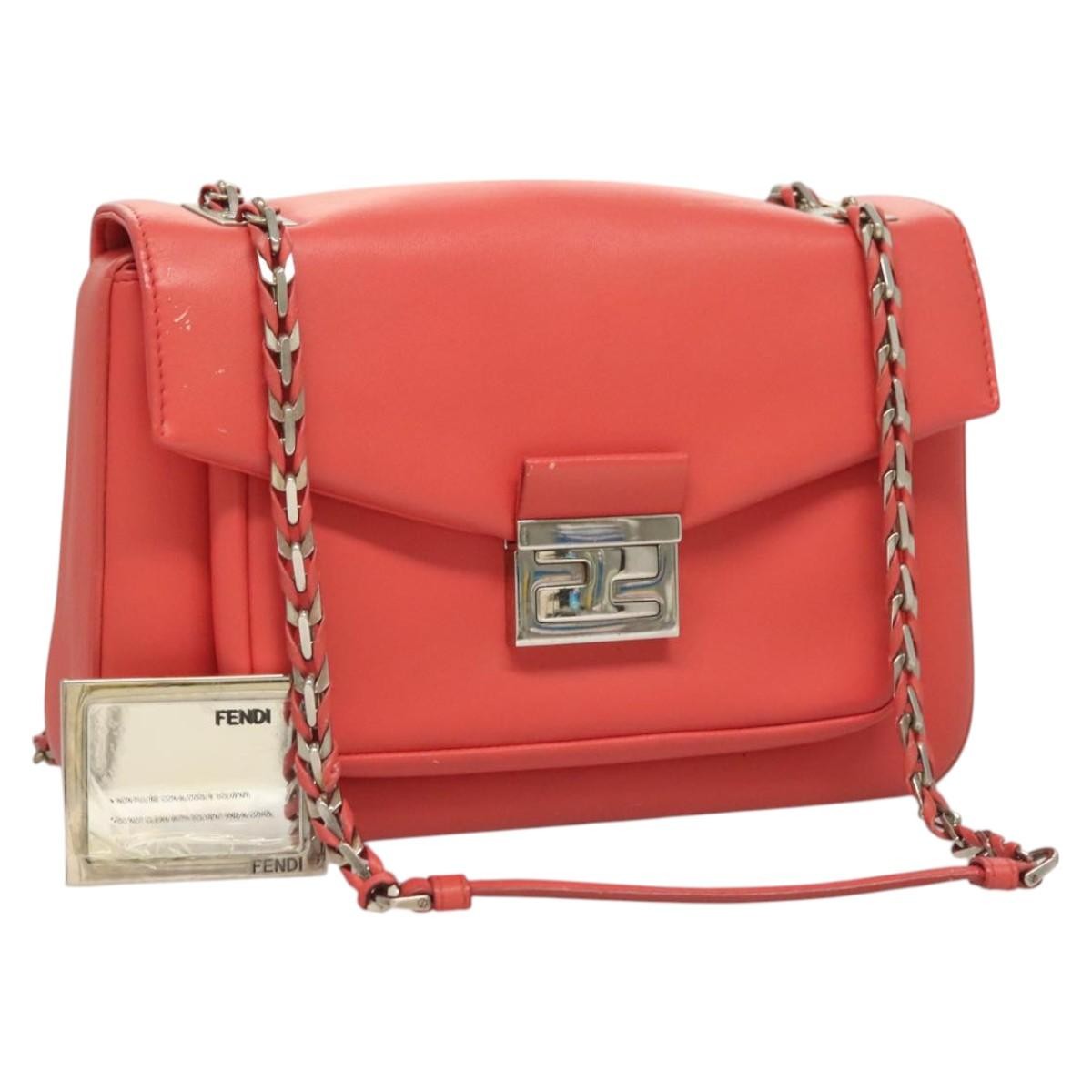 Fendi Be Baguette Flap Bag Leather