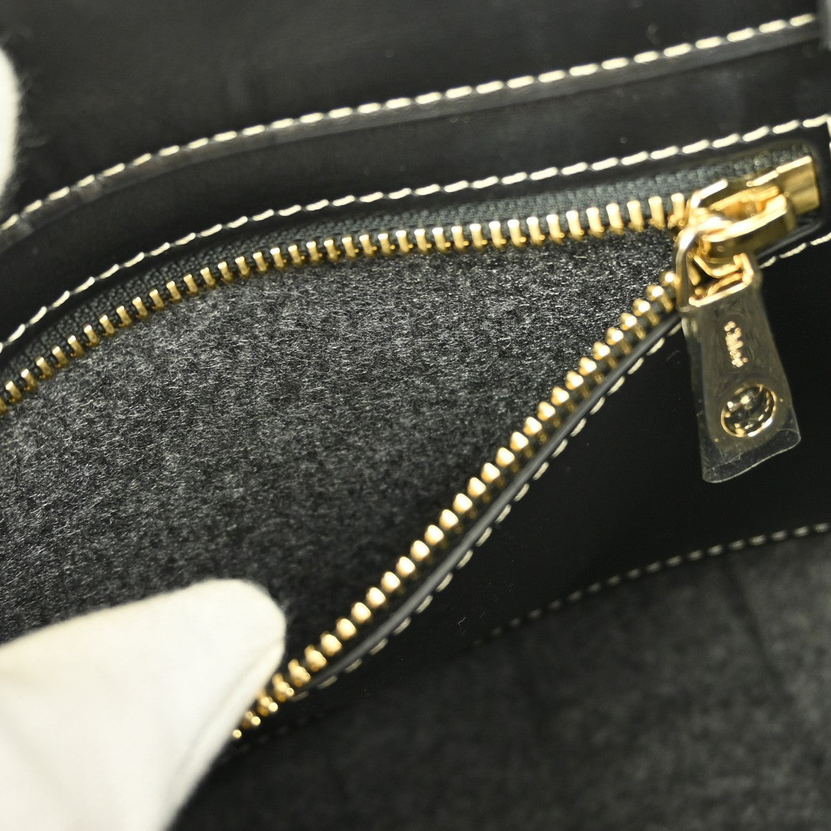 Chloe Woody Convertible Tote Recycled Felt with Leather and Canvas