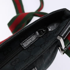 Gucci Web Strap Zip Messenger Bag GG Canvas
