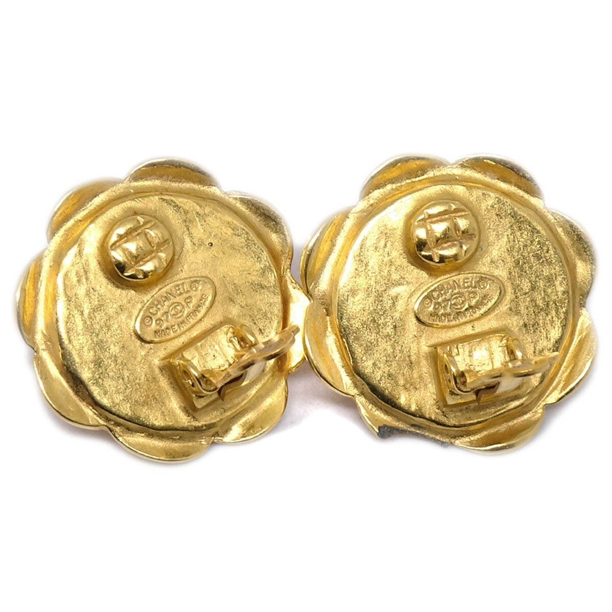 Chanel CC Round Earrings Metal