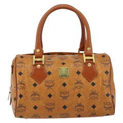 MCM Visetos Handbag Canvas and Leather