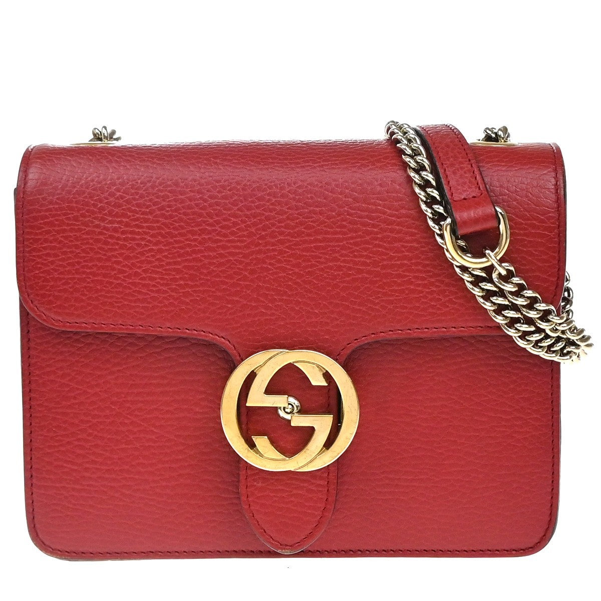 Gucci Interlocking Shoulder Bag Leather