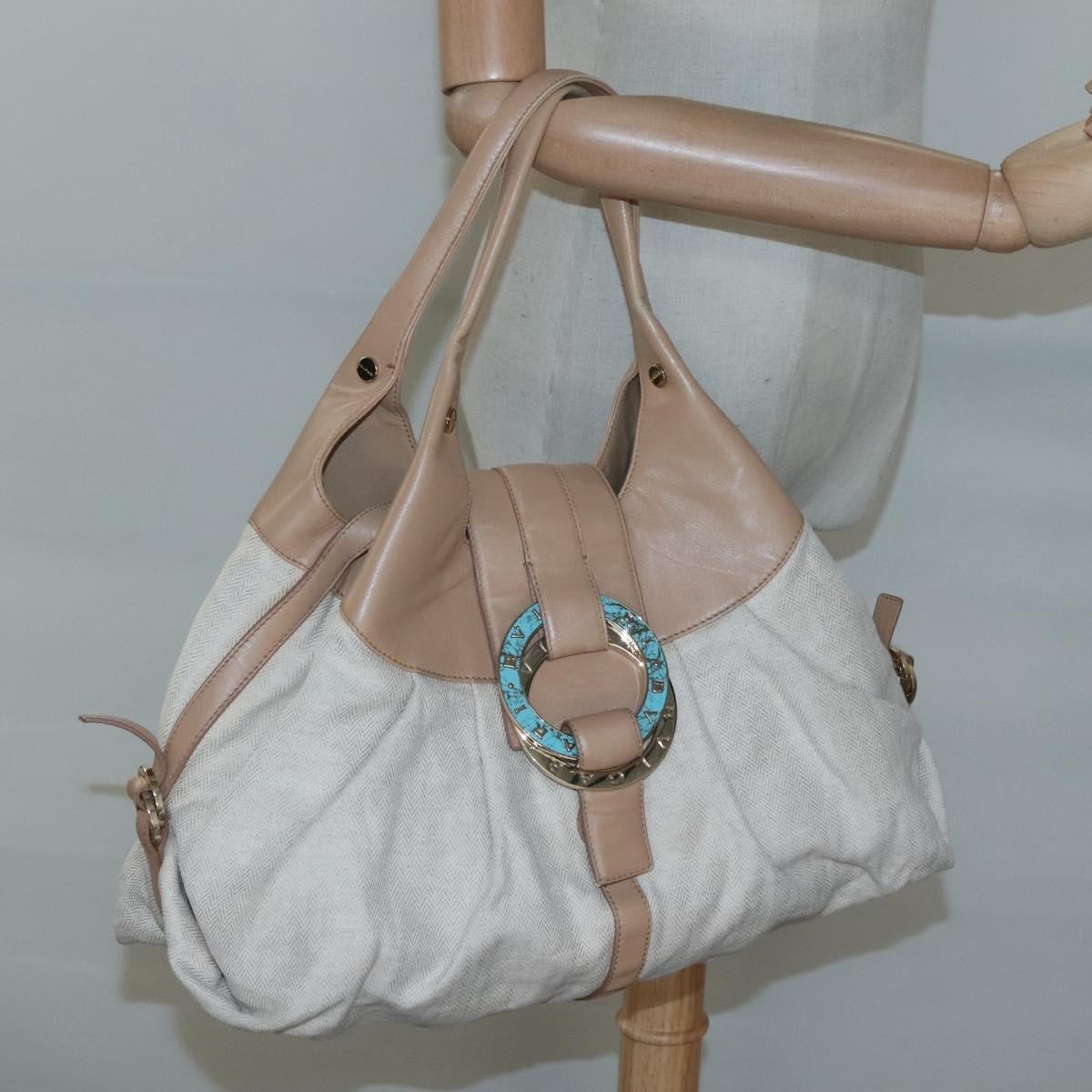 Bvlgari Chandra Hobo Canvas and Leather