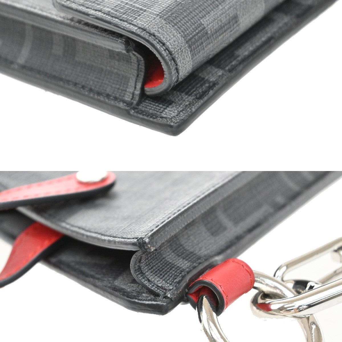 Fendi Charm Key Holder Zucca canvas