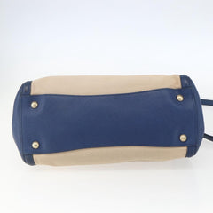 Prada Cuir Frame Convertible Tote Canvas and Saffiano Leather