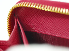 Prada Bow Zip Around Wallet Saffiano Leather