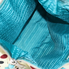 Prada Convertible Tote Printed Tessuto with Saffiano