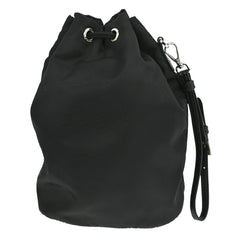 Prada Drawstring Wristlet Bucket Bag Tessuto