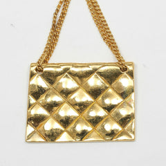 Chanel Vintage Medallion Flap Bag Brooch Metal